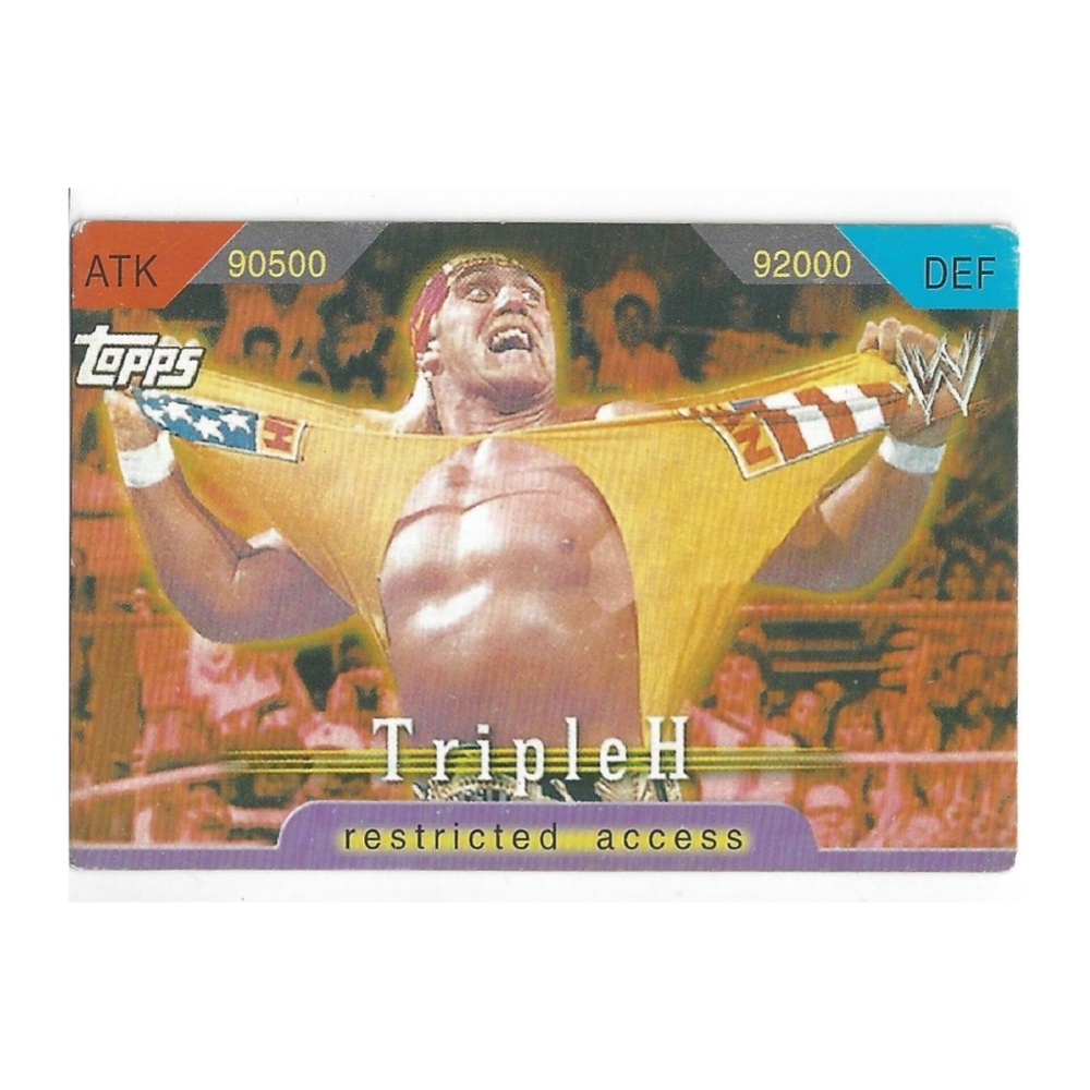 Hulk Hogan WWE WWF Error Card 2006 TOPPS Insider Restricted Access - Triple HHH
